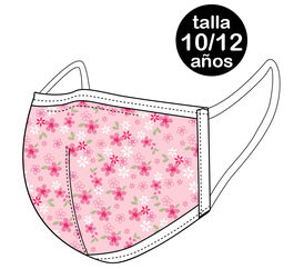 Mascarilla infantil neopreno y TNT estampada talla 10/12 aos, lavable y reutilizable