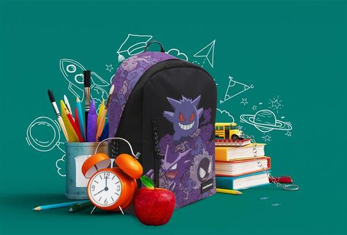 Mochila Juvenil Adaptable a Trolley de Pokmon 'Gengar'